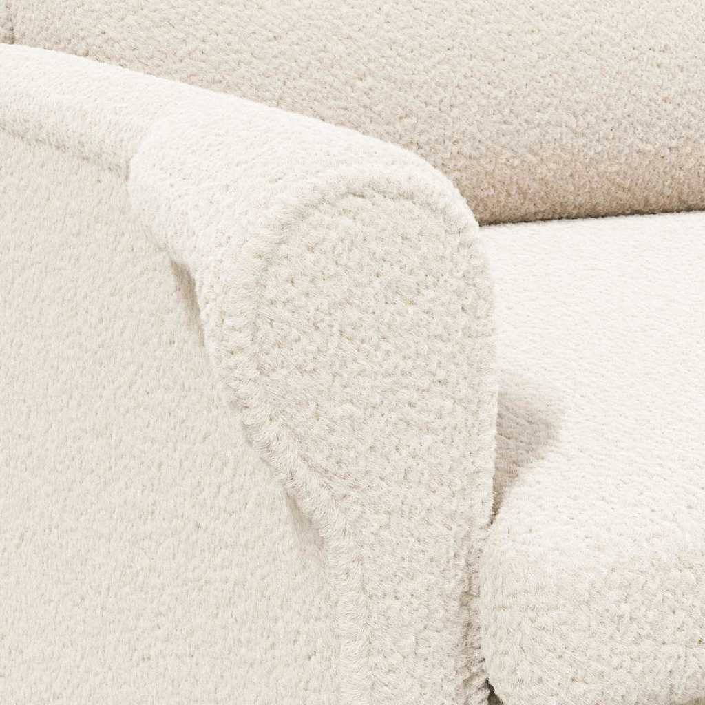 Fauteuil Crème Zachte Sherpa stof