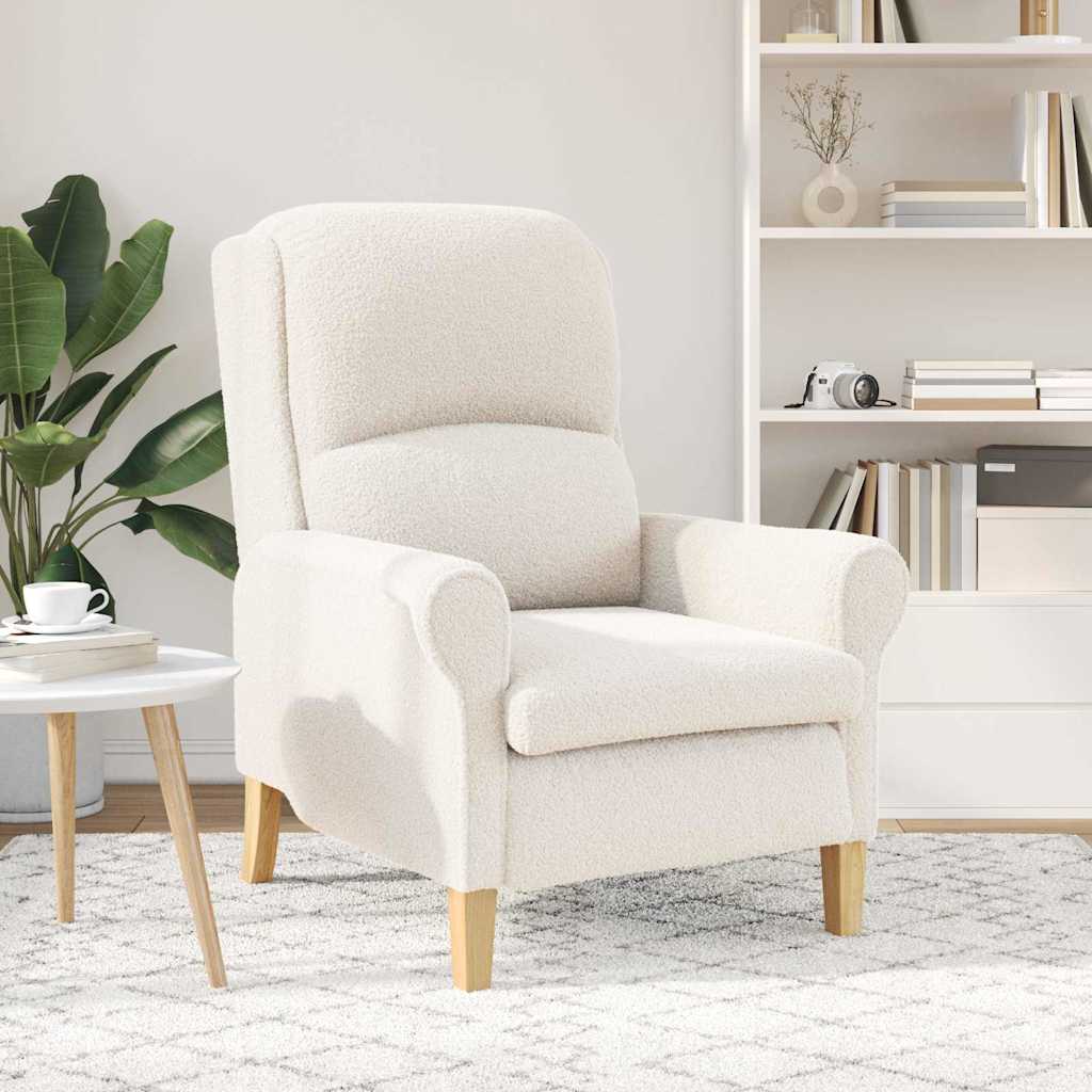 Fauteuil Crème Zachte Sherpa stof