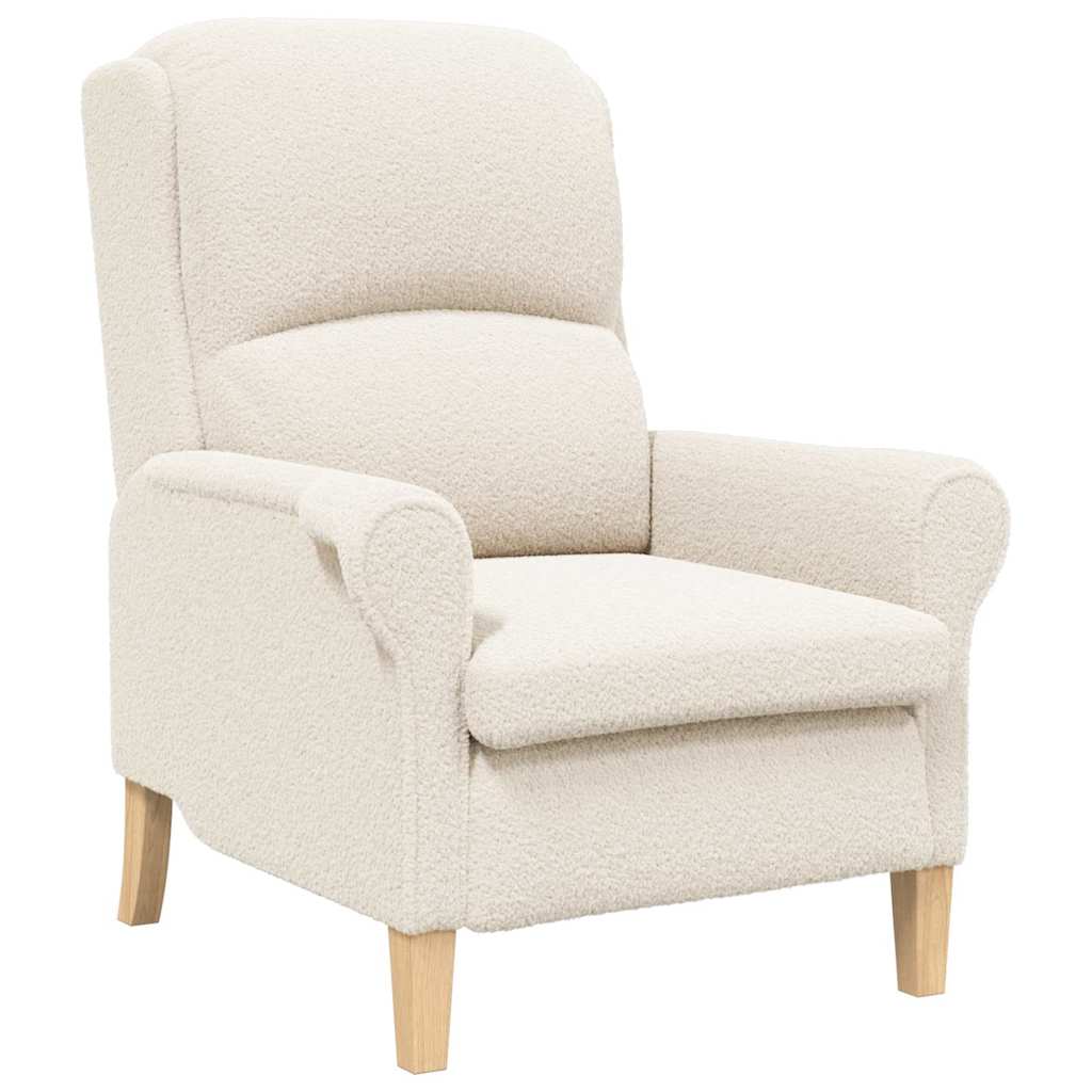 Fauteuil Crème Zachte Sherpa stof