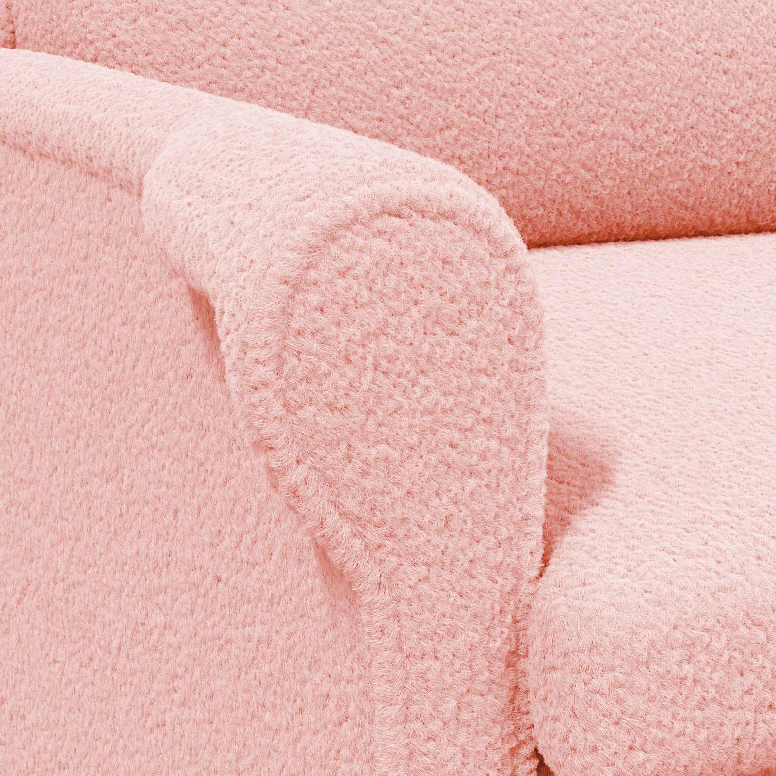Fauteuil Roze Zachte Sherpa stof