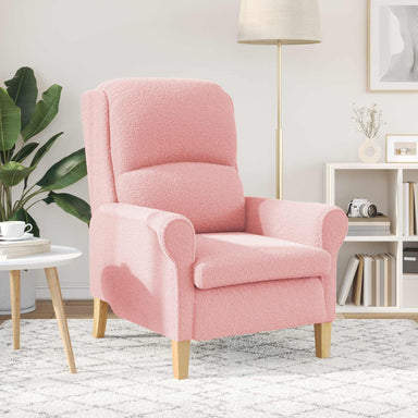 Fauteuil Roze Zachte Sherpa stof