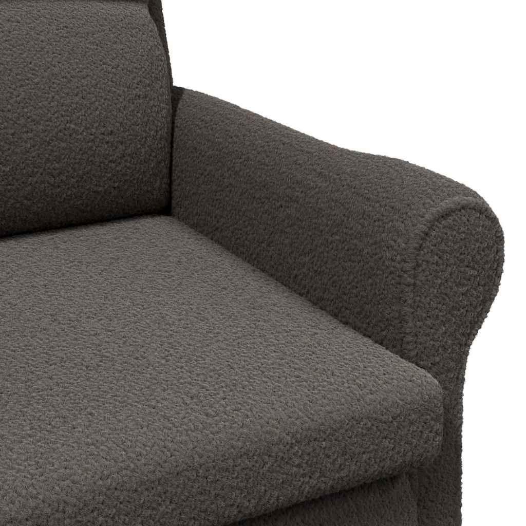 Fauteuil Donkergrijs Zachte Sherpa stof