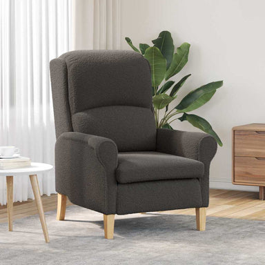 Fauteuil Donkergrijs Zachte Sherpa stof