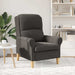 Fauteuil Donkergrijs Zachte Sherpa stof