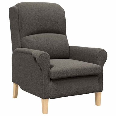 Fauteuil Donkergrijs Zachte Sherpa stof