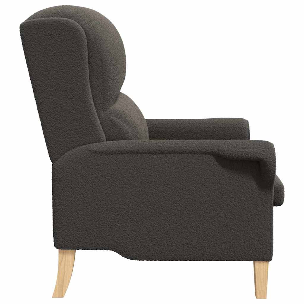 Fauteuil Donkergrijs Zachte Sherpa stof