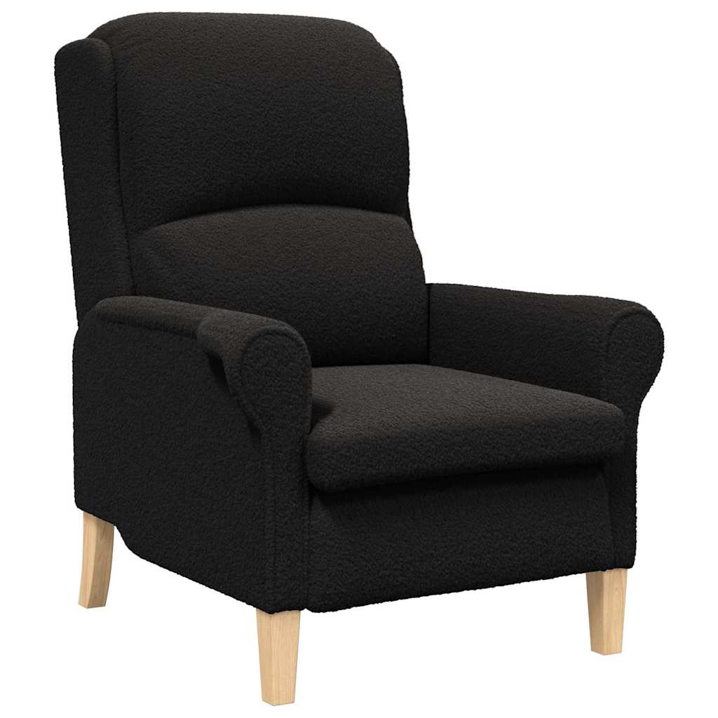 Fauteuil Zwart Zachte Sherpa stof