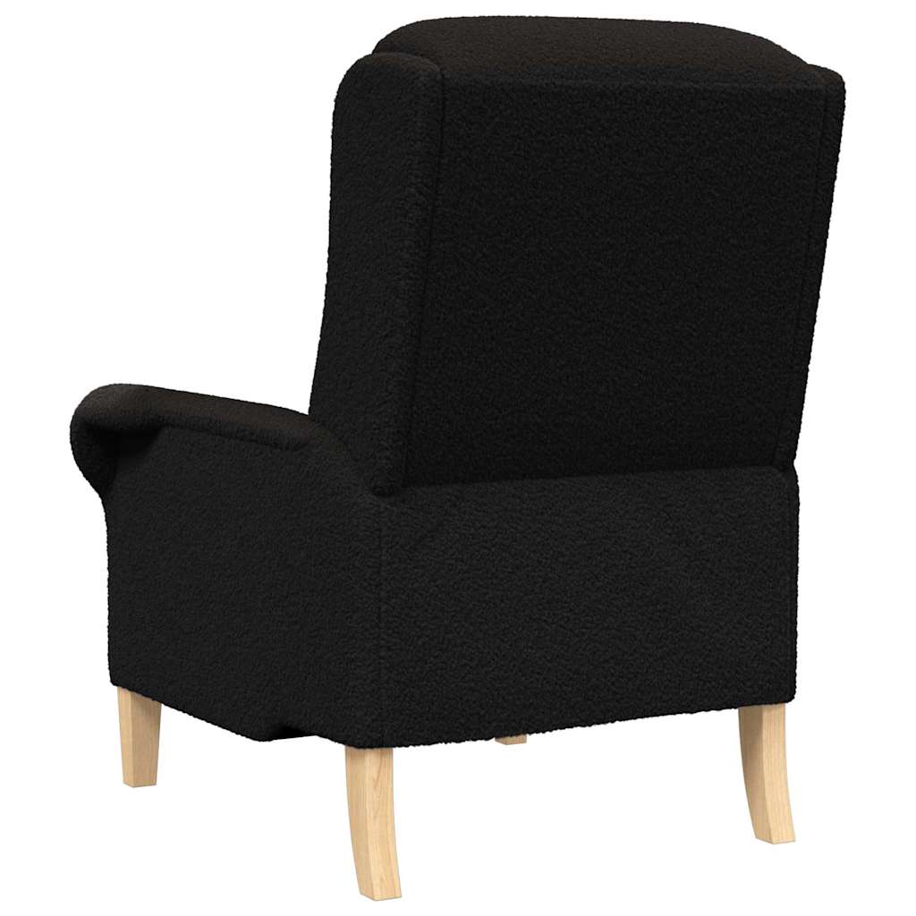 Fauteuil Zwart Zachte Sherpa stof