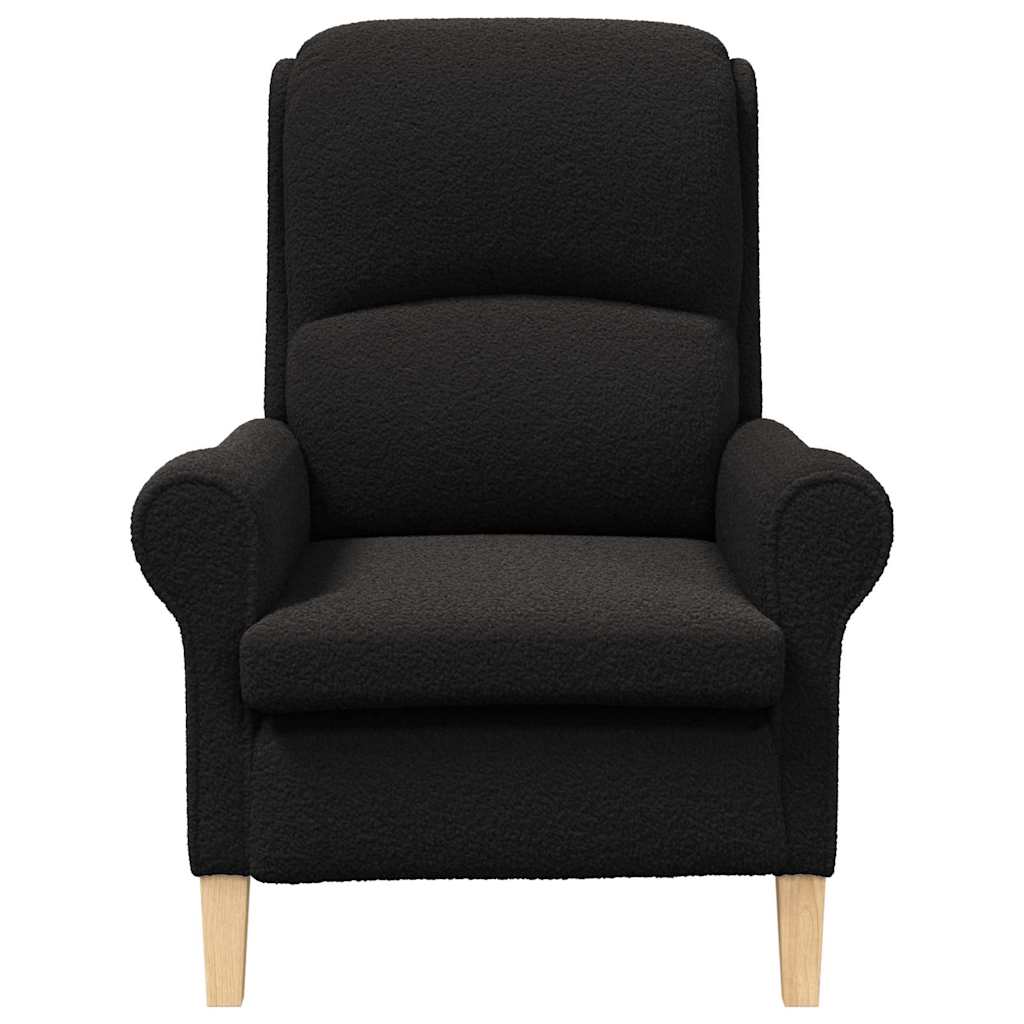 Fauteuil Zwart Zachte Sherpa stof