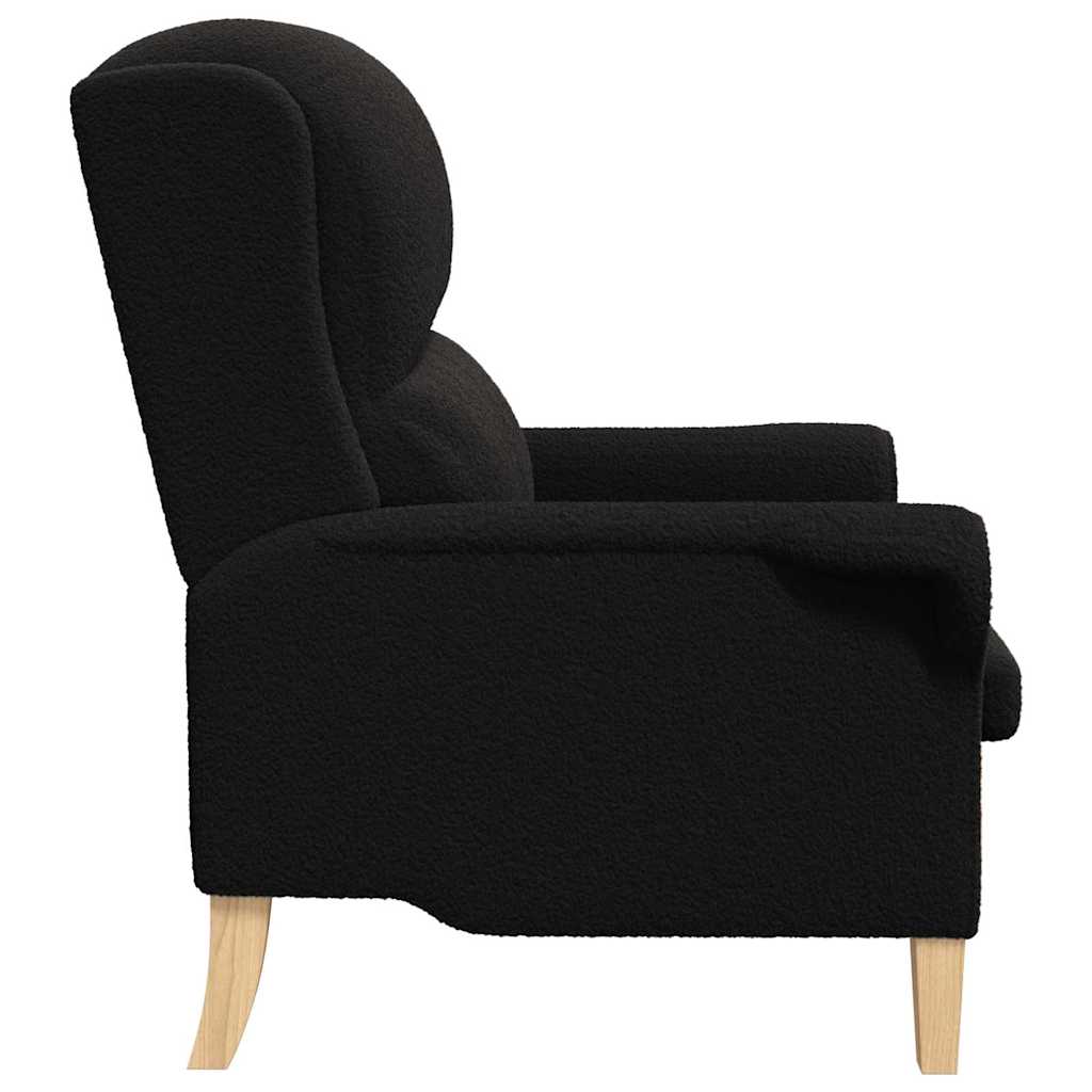 Fauteuil Zwart Zachte Sherpa stof