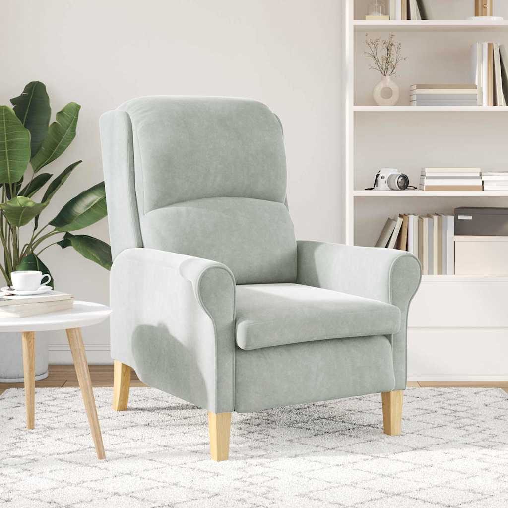 Fauteuil Lichtgrijs Fluweel