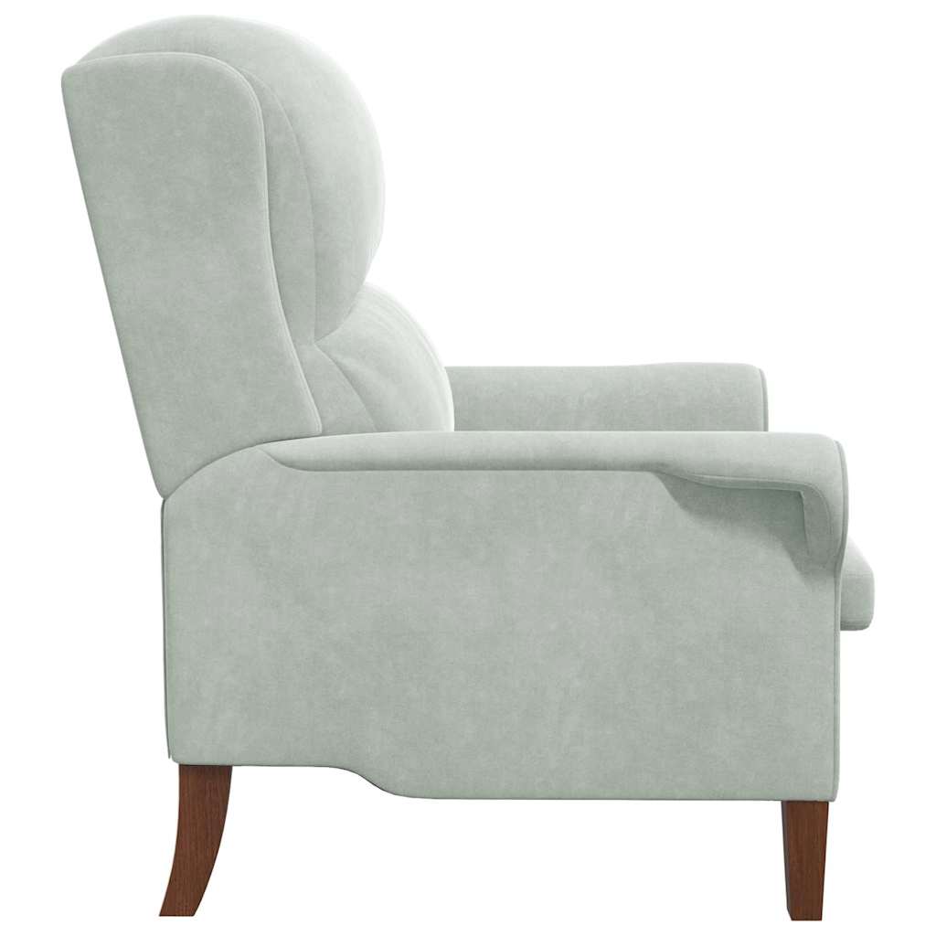 Fauteuil Lichtgrijs Fluweel