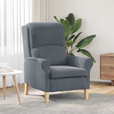 Fauteuil Donkergrijs Fluweel