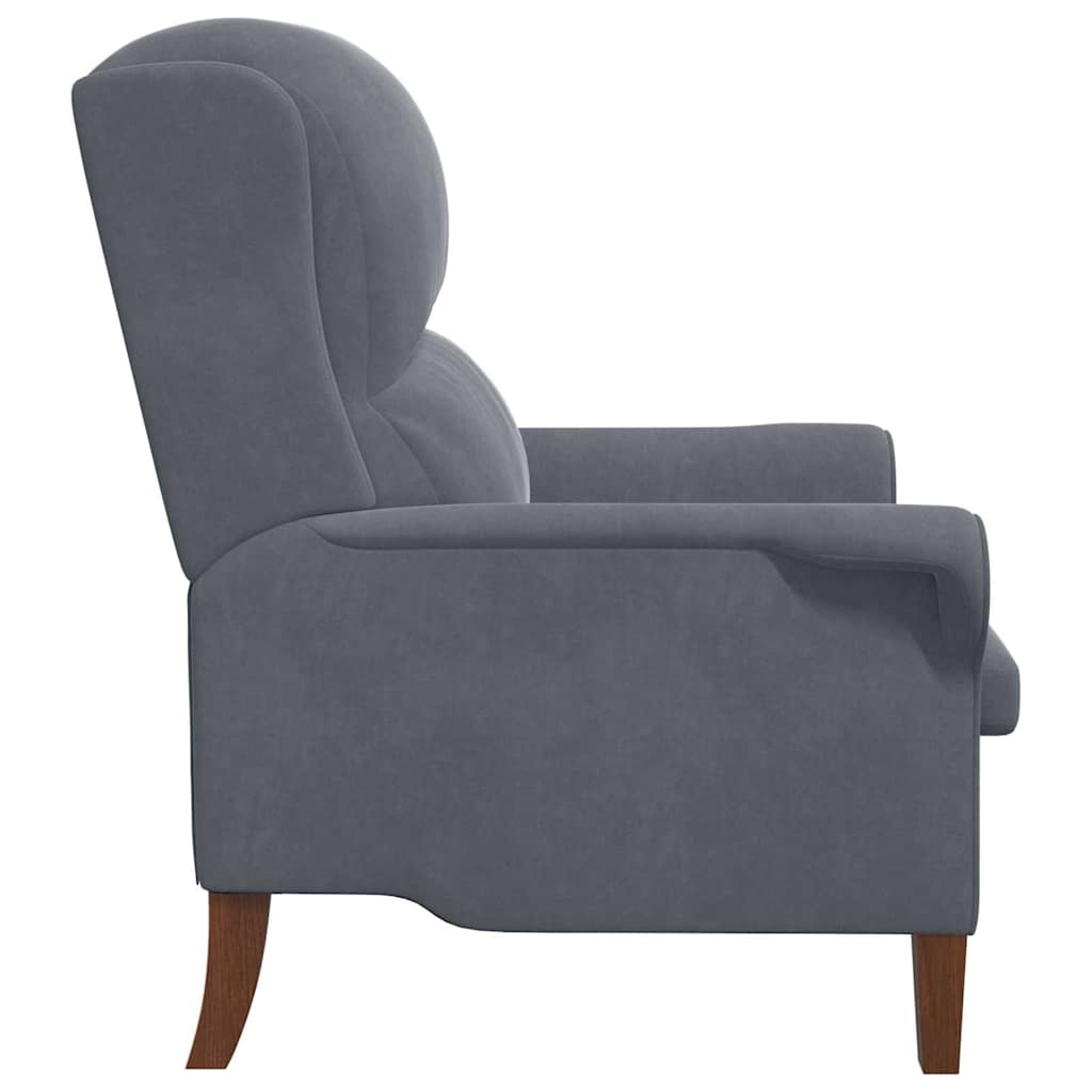 Fauteuil Donkergrijs Fluweel