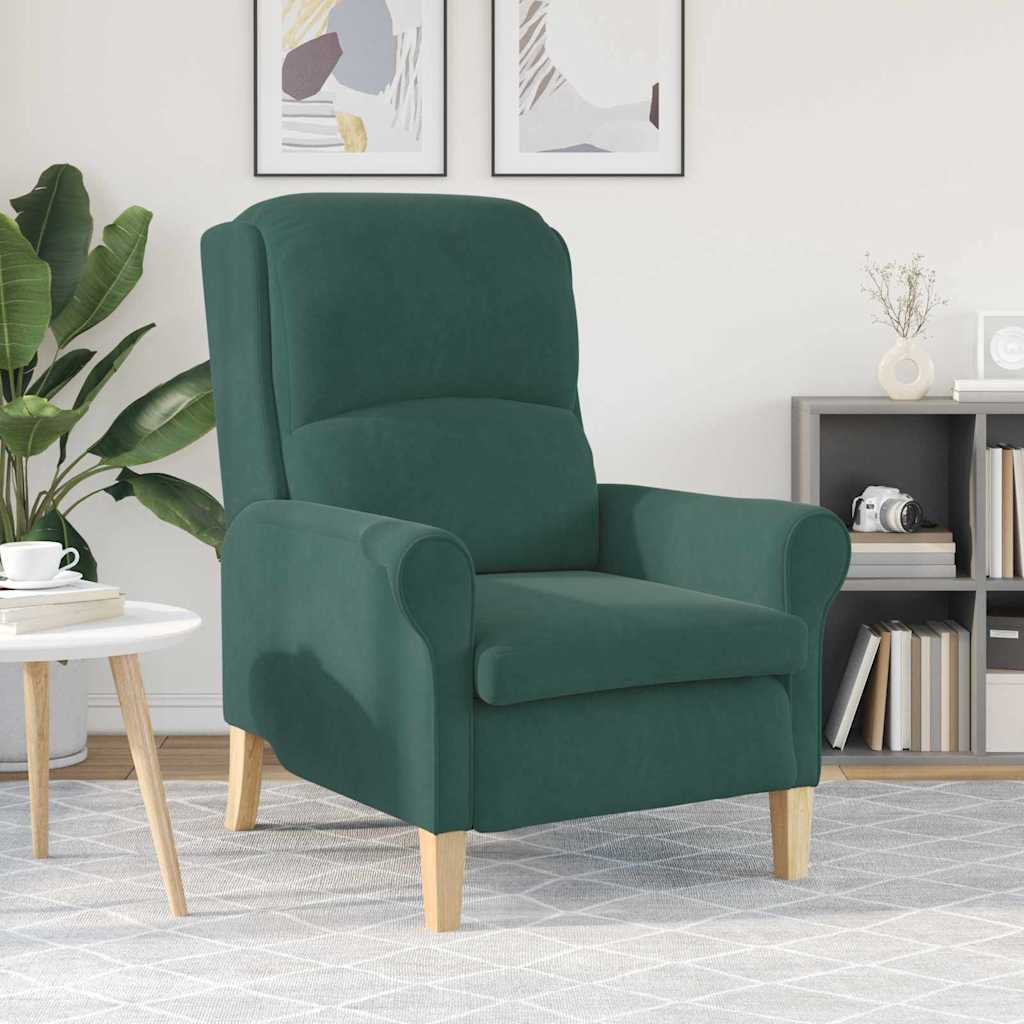 Fauteuil Donkergroen Fluweel