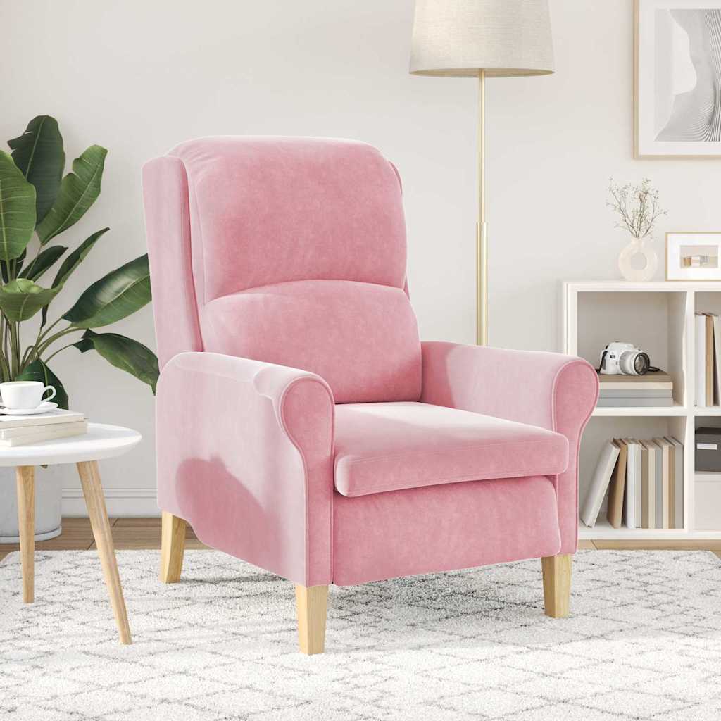Fauteuil Roze Fluweel