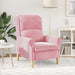 Fauteuil Roze Fluweel