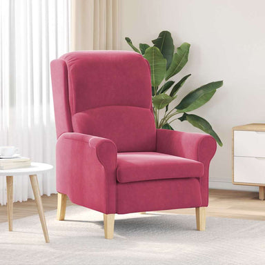 Fauteuil Wijnrood Fluweel