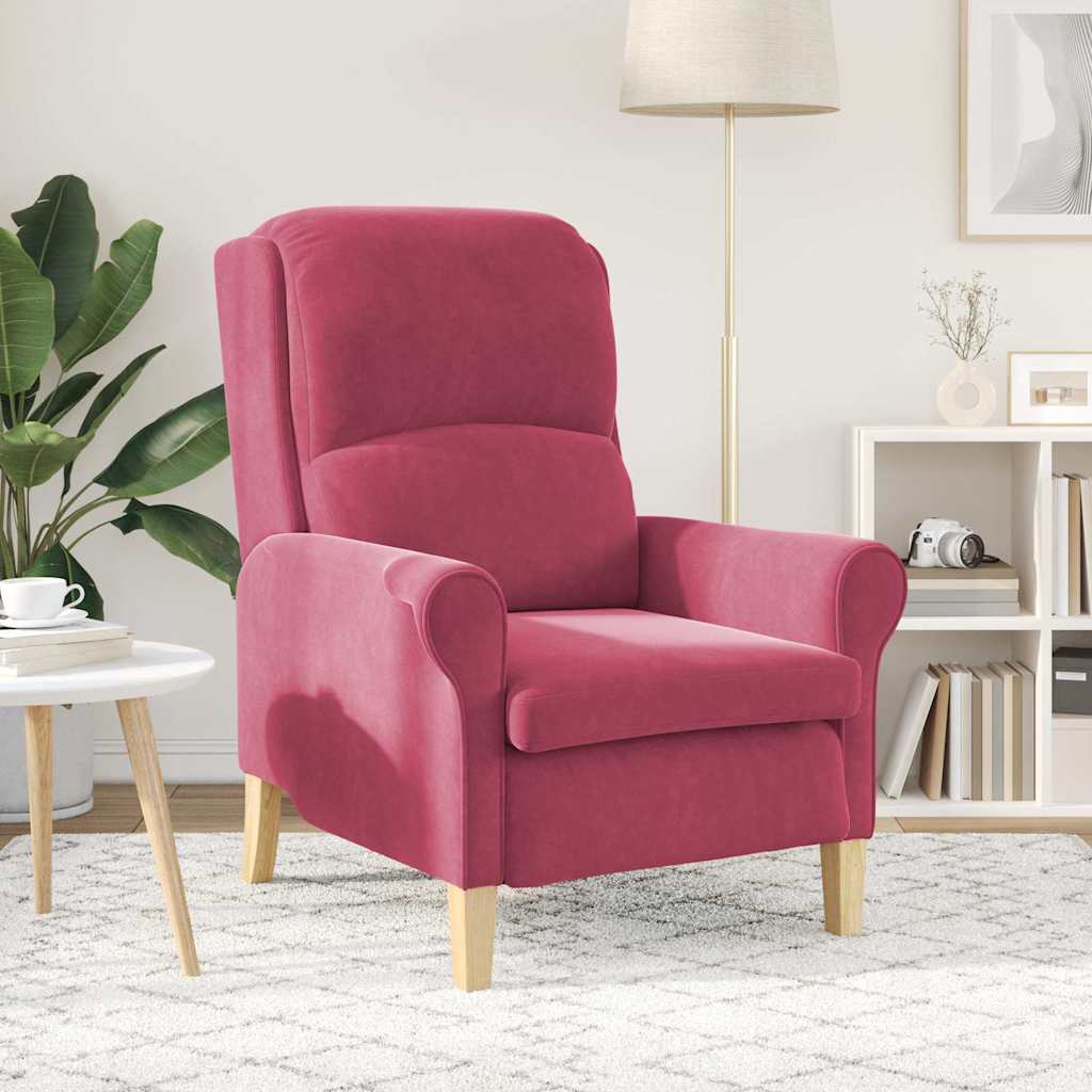 Fauteuil Wijnrood Fluweel
