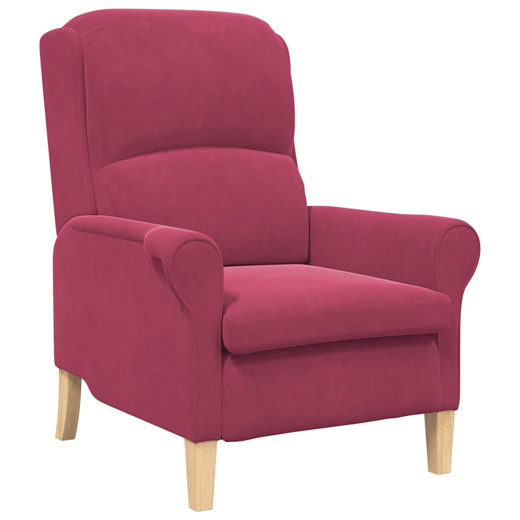 Fauteuil Wijnrood Fluweel