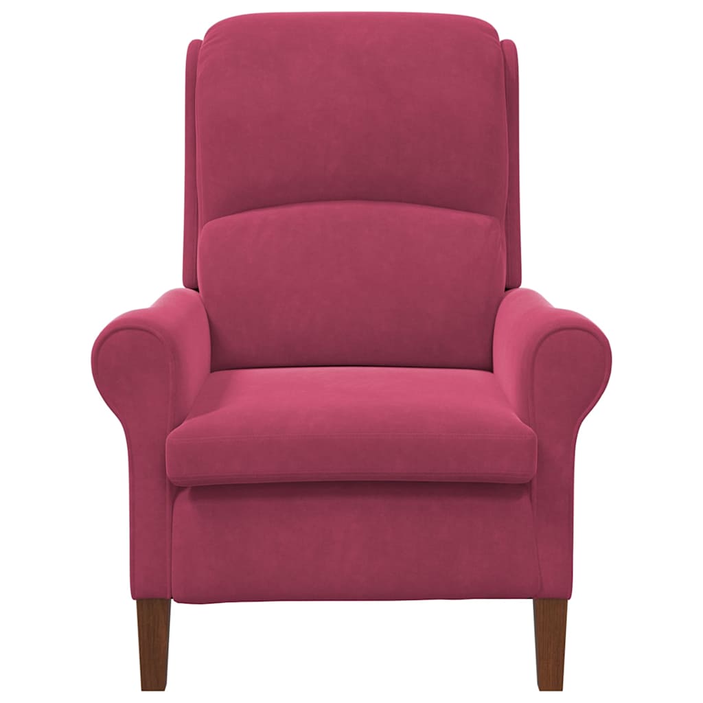 Fauteuil Wijnrood Fluweel