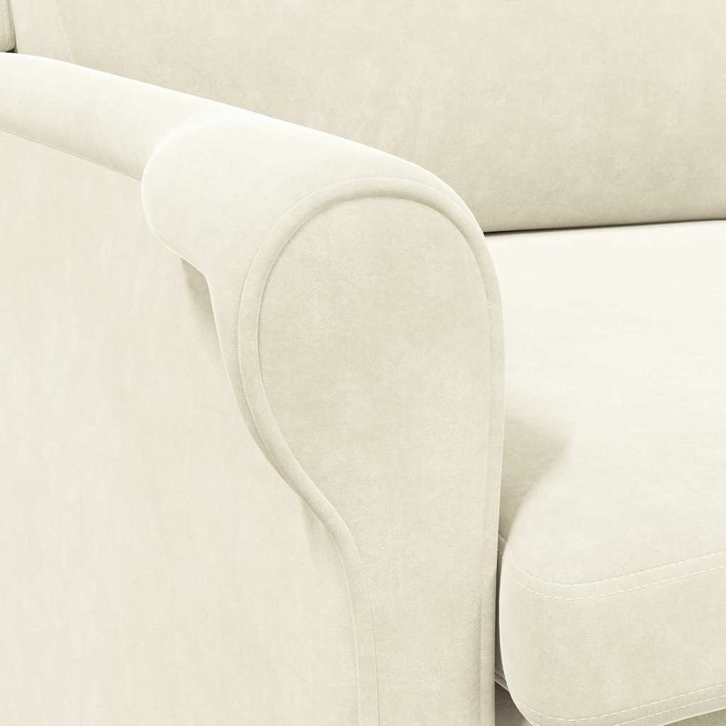 Fauteuil Crème Fluweel