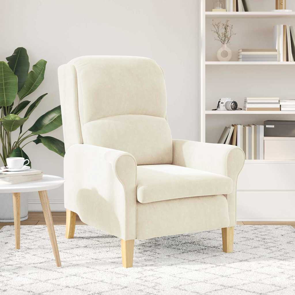 Fauteuil Crème Fluweel