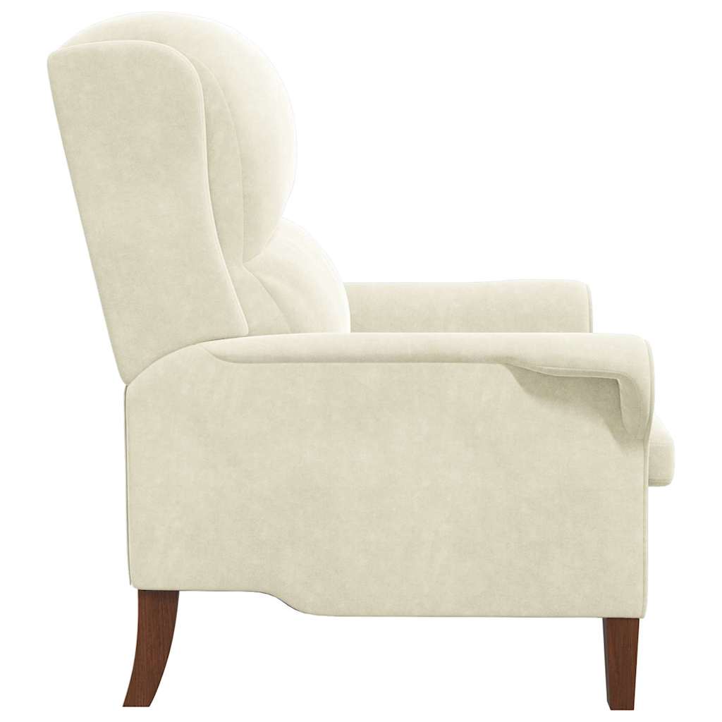 Fauteuil Crème Fluweel