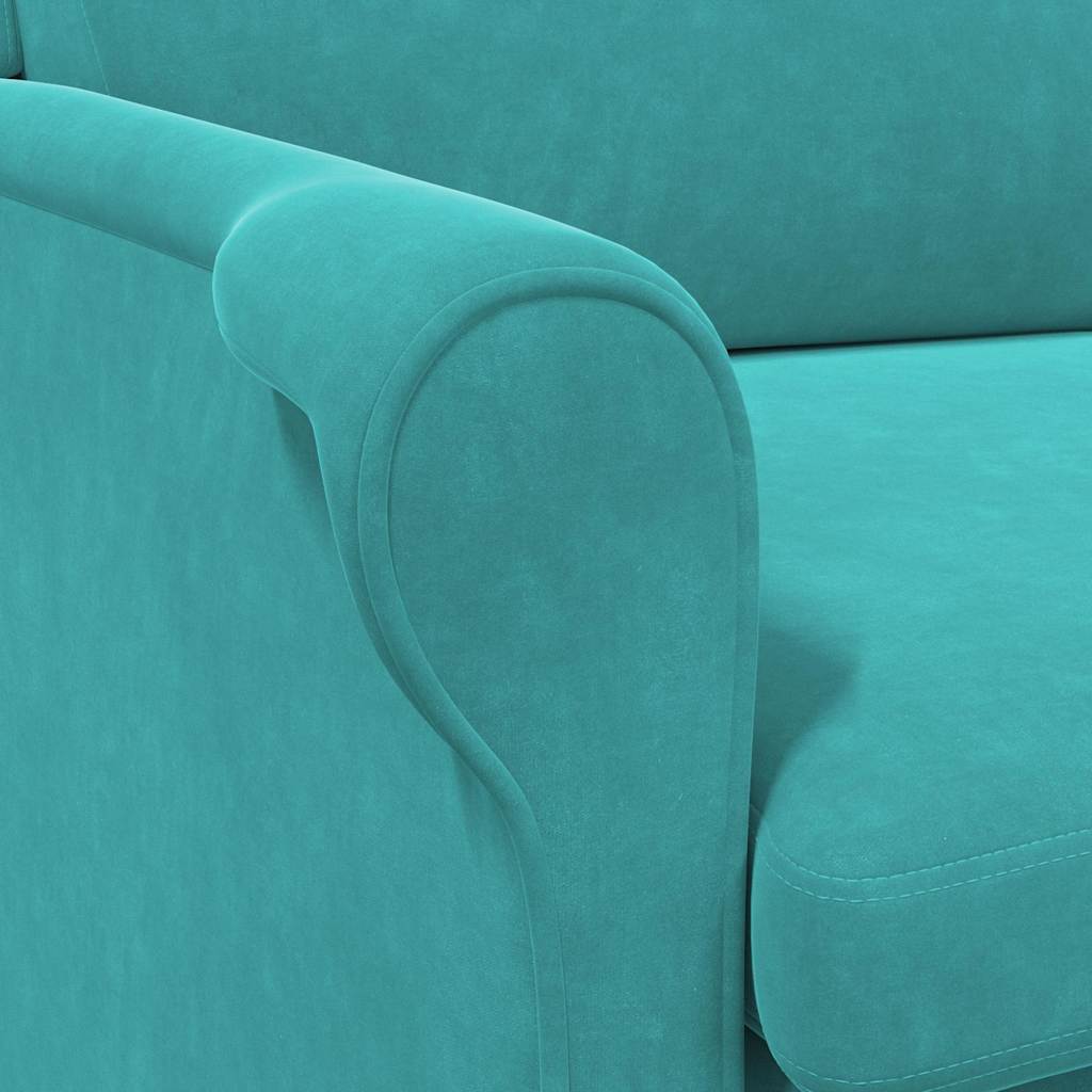 Fauteuil Turquoise Fluweel