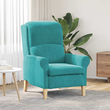 Fauteuil Turquoise Fluweel