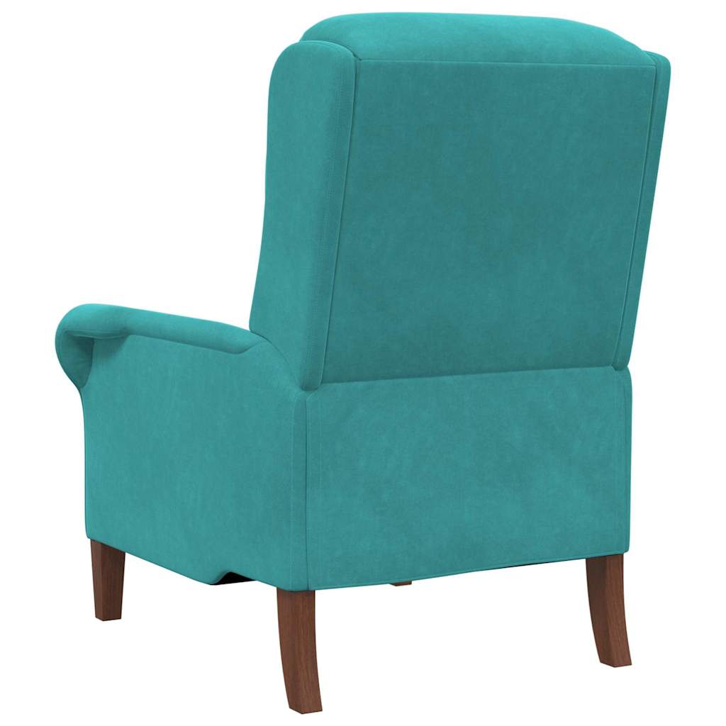 Fauteuil Turquoise Fluweel