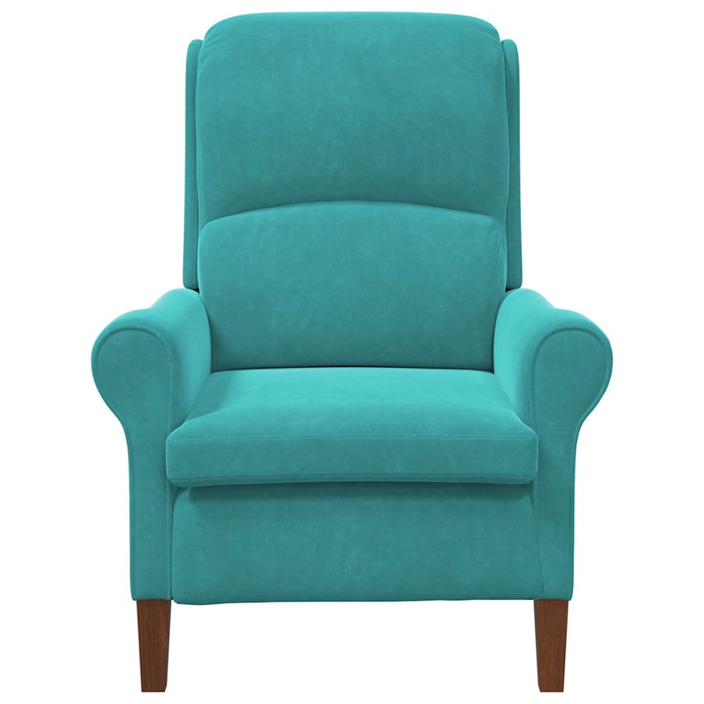 Fauteuil Turquoise Fluweel