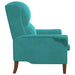 Fauteuil Turquoise Fluweel