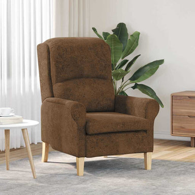 Fauteuil Bruin Nep Leer