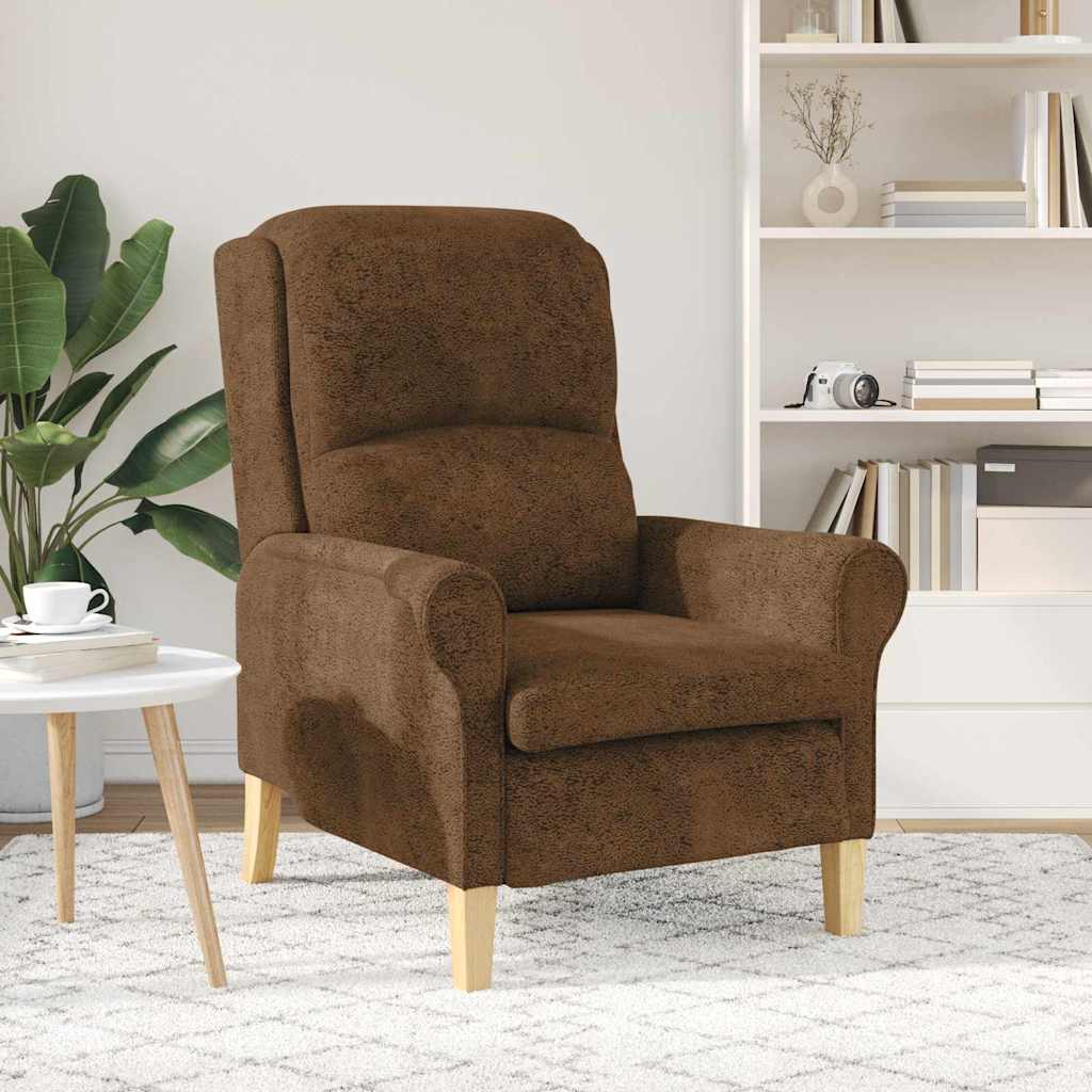 Fauteuil Bruin Nep Leer