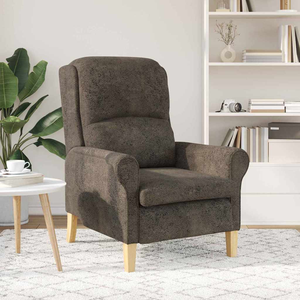 Fauteuil Donkergrijs Nep Leer