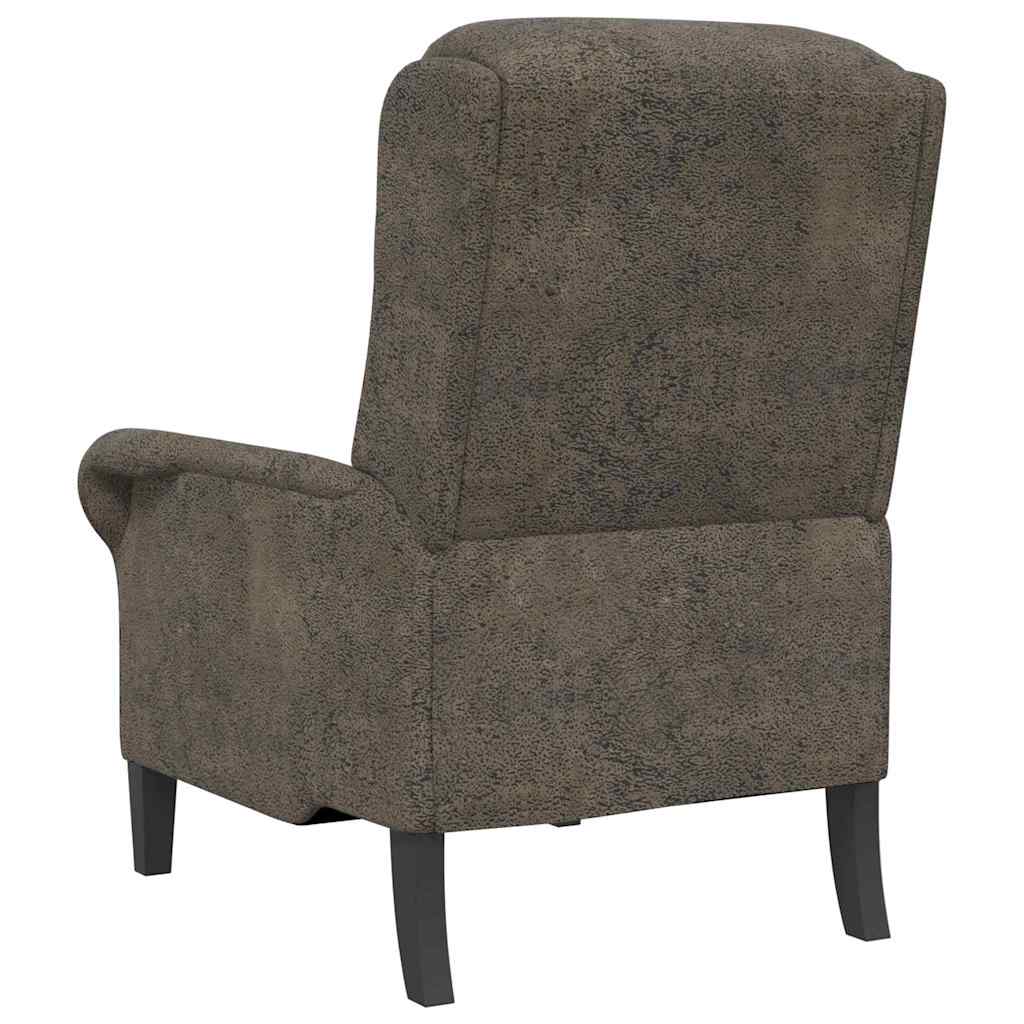 Fauteuil Donkergrijs Nep Leer