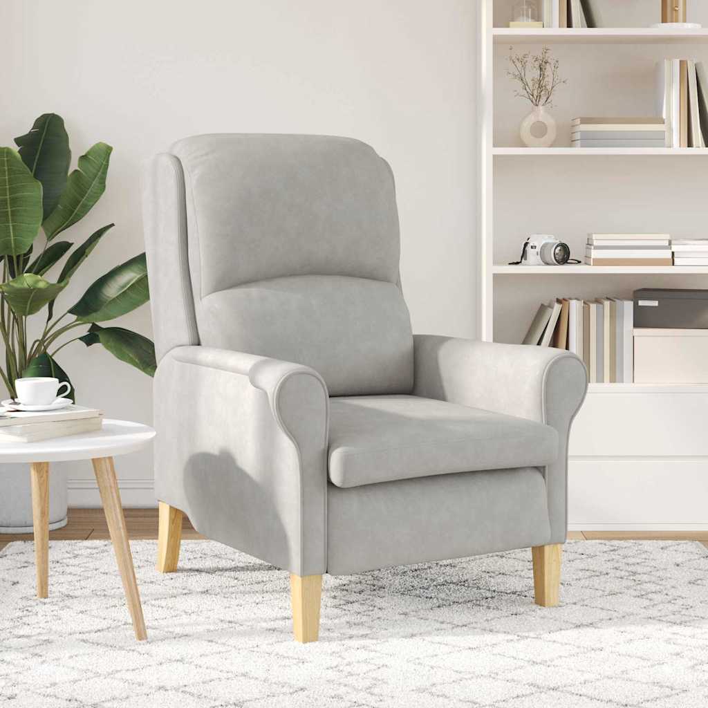 Fauteuil Lichtgrijs 76 x 94 x 102 cm Microvezel