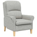 Fauteuil Lichtgrijs 76 x 94 x 102 cm Microvezel