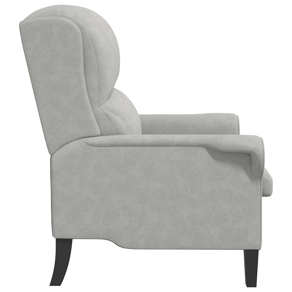 Fauteuil Lichtgrijs 76 x 94 x 102 cm Microvezel