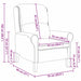 Fauteuil Lichtgrijs 76 x 94 x 102 cm Microvezel