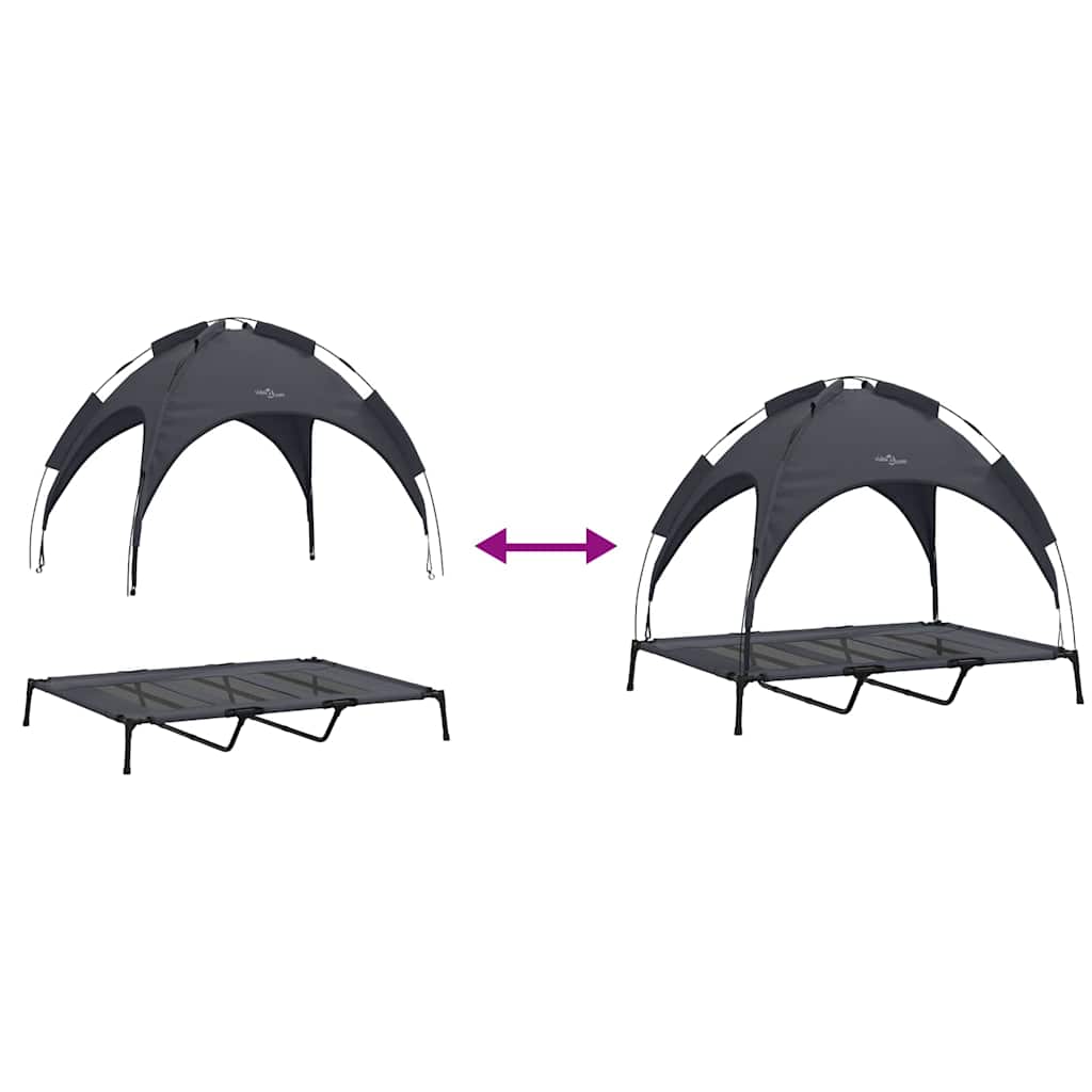 Hondenbed Zwart 122 x 93 x 106,5 cm Staal