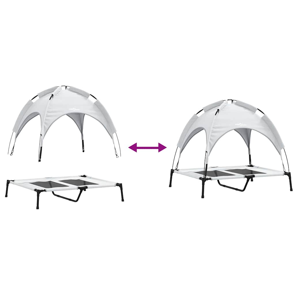 Hondenbed Zilvergrijs 92 x 77 x 82,5 cm Staal