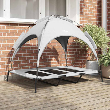 Hondenbed Zilvergrijs 122 x 93 x 106,5 cm Staal