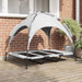 Hondenbed Zilvergrijs 122 x 93 x 106,5 cm Staal