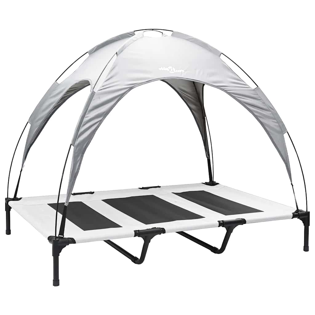 Hondenbed Zilvergrijs 122 x 93 x 106,5 cm Staal