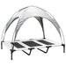 Hondenbed Zilvergrijs 122 x 93 x 106,5 cm Staal