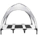 Hondenbed Zilvergrijs 122 x 93 x 106,5 cm Staal