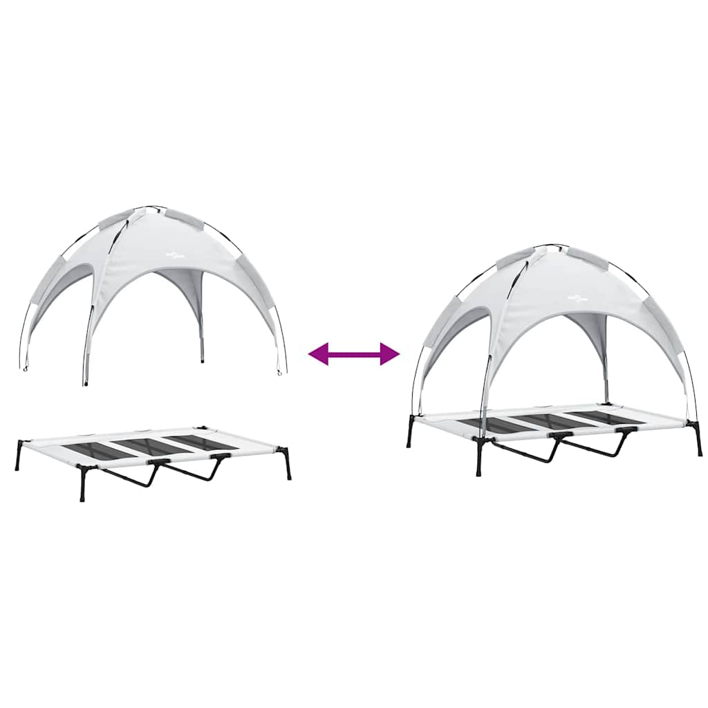 Hondenbed Zilvergrijs 122 x 93 x 106,5 cm Staal
