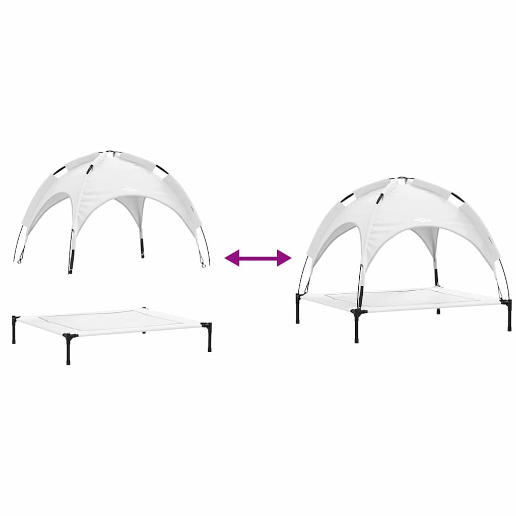 Hondenbed Zilvergrijs 90 x 81 x 80,5 cm Staal